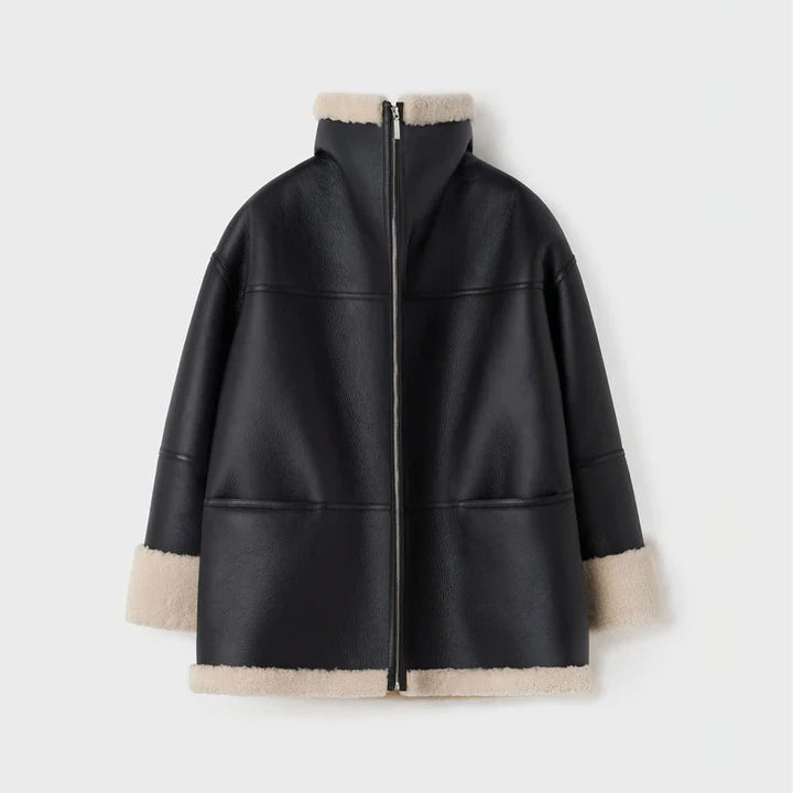 B3 RAF Aviator Styled Sheepskin Leather Jacket |  Women's Leather Jacket