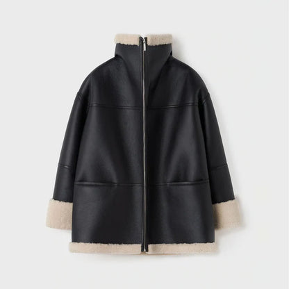 B3 RAF Aviator Styled Sheepskin Leather Jacket |  Women's Leather Jacket