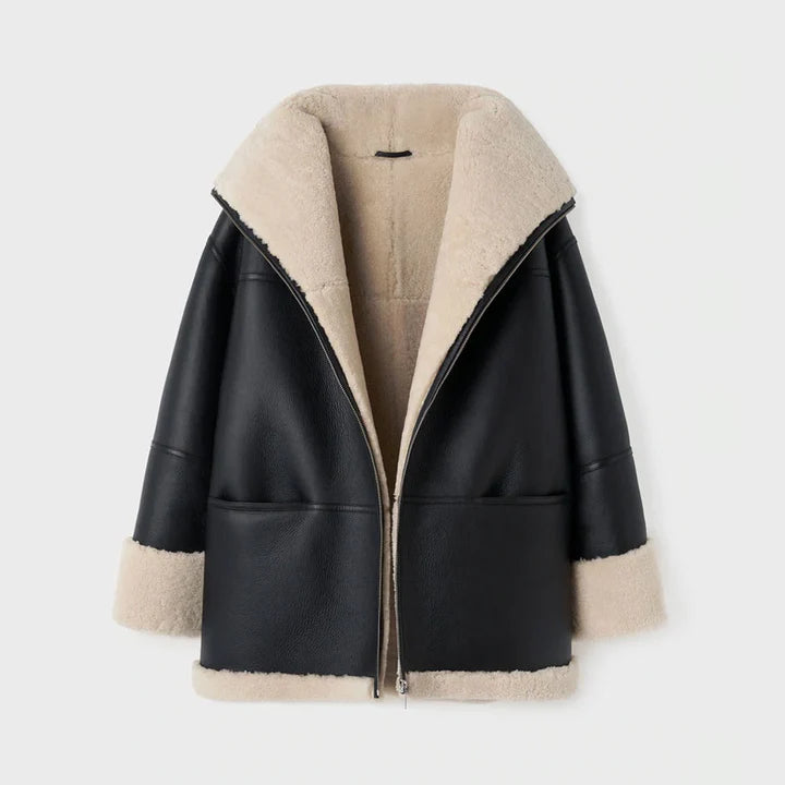 B3 RAF Aviator Styled Sheepskin Leather Jacket |  Women's Leather Jacket