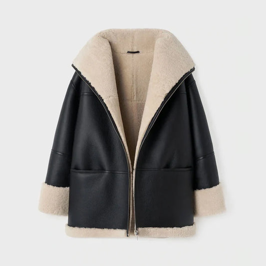 B3 RAF Aviator Styled Sheepskin Leather Jacket |  Women's Leather Jacket