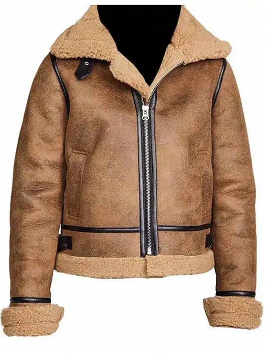B3 Brown Aviator Distressed Real Leather Jacket | Men's Leather Jackets