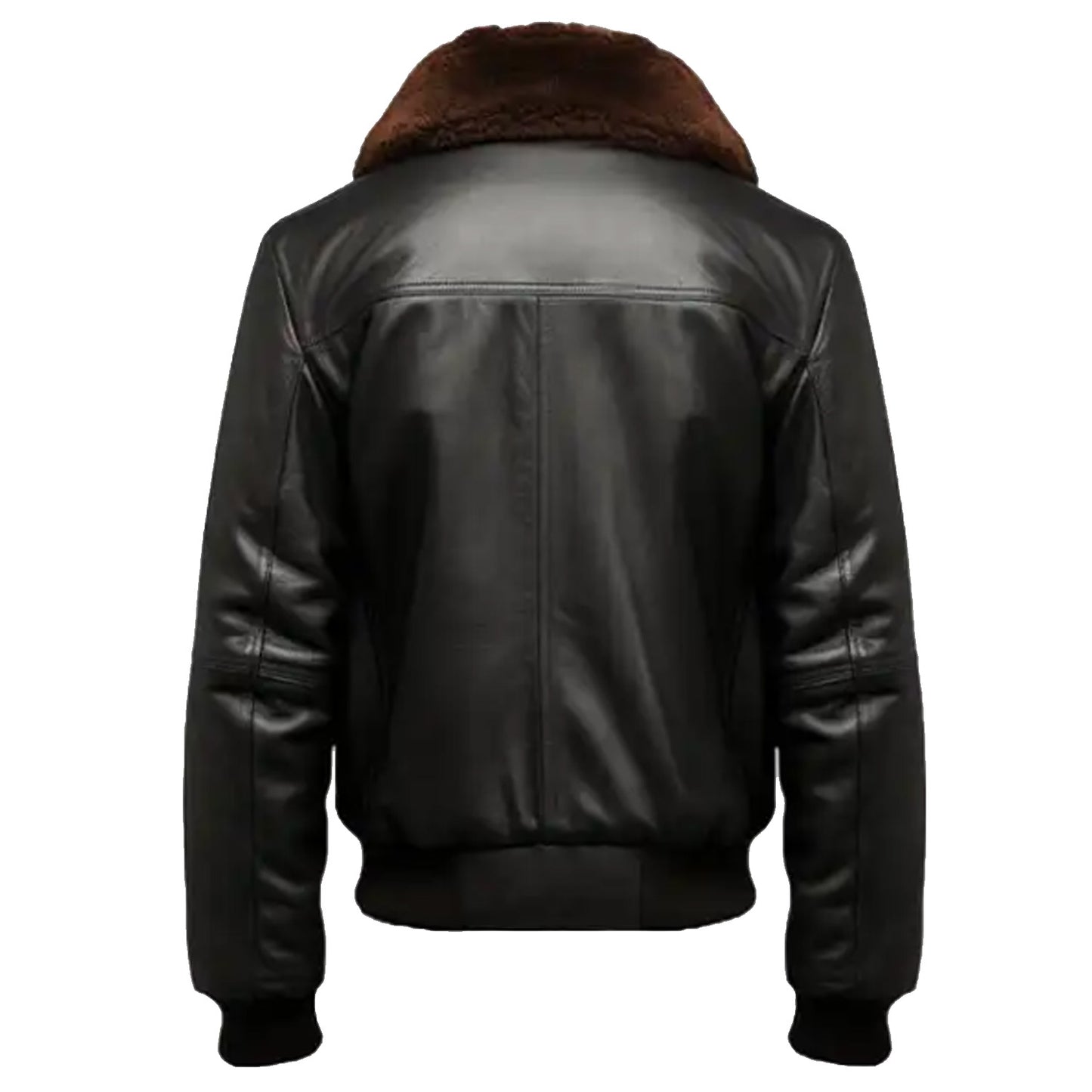 Aviator Black Leather Jacket | Men's Black Leather Jacket