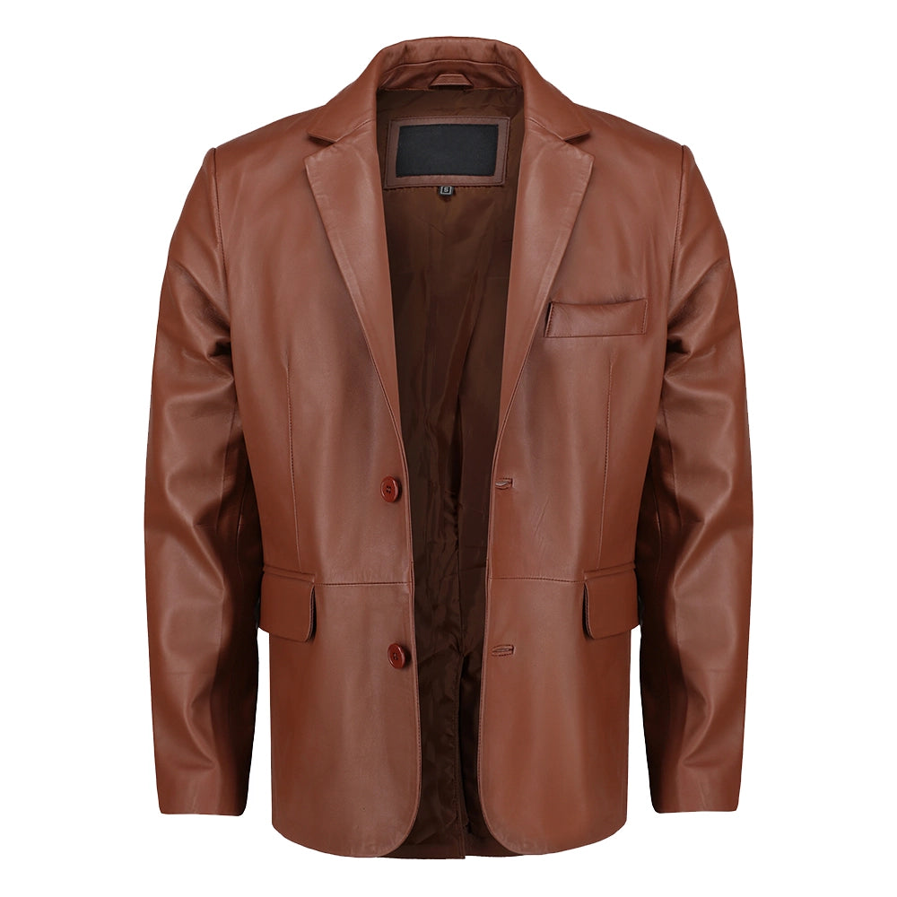 Men’s Brown Leather Blazer  | Leather Jacket Blazer