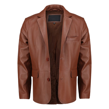 Men’s Brown Leather Blazer  | Leather Jacket Blazer