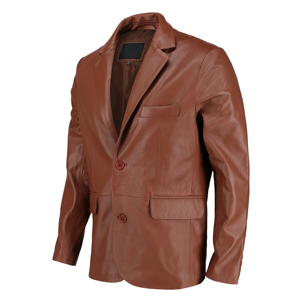 Men’s Brown Leather Blazer  | Leather Jacket Blazer
